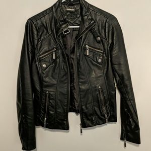 Joujou Leather Style Zip Jacket